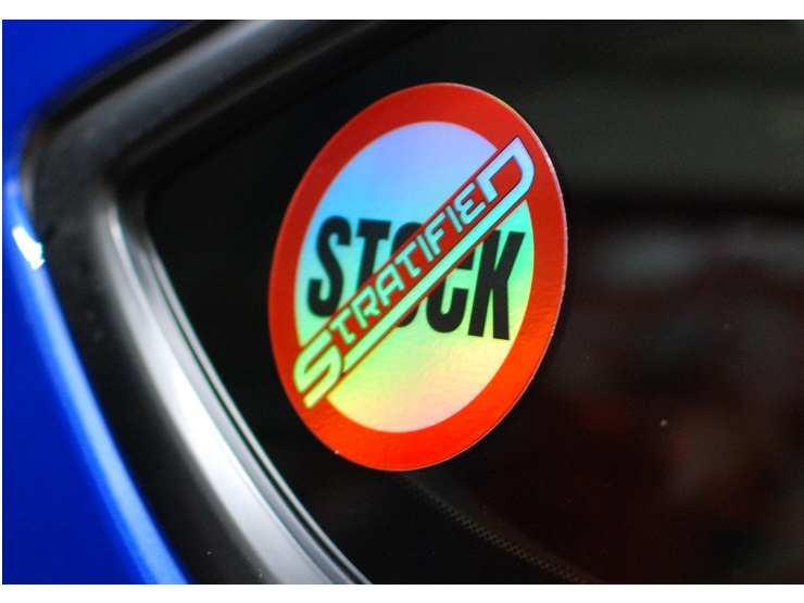 STRATIFIED Not Stock Holographic Round Decal