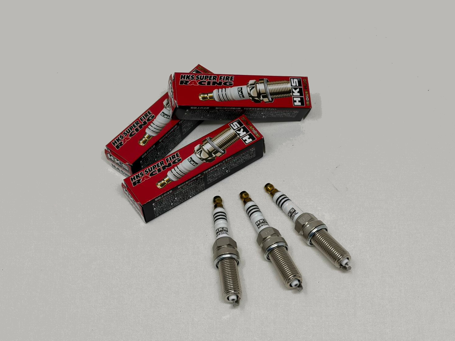 Pre-Gapped HKS One Step Colder Spark Plug SET of 3 - GRC/Yaris